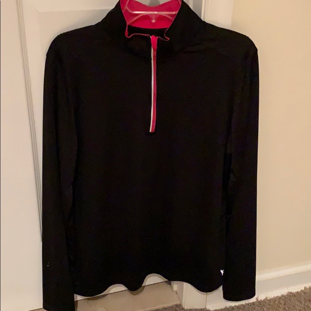 Women’s Black and Pink Danskin Quarter-Zip